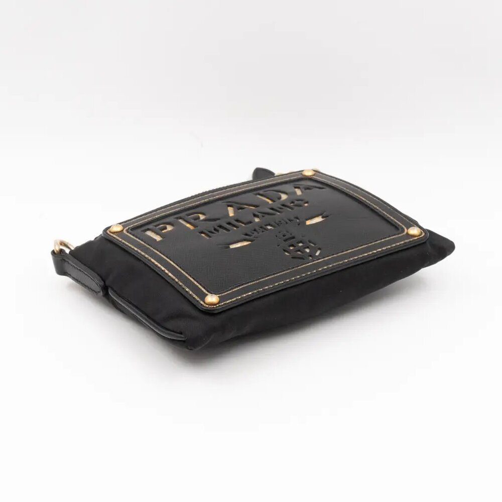 Prada Tessuto Oro Nylon Cutout Crossbody, Rare - Picture 8 of 15